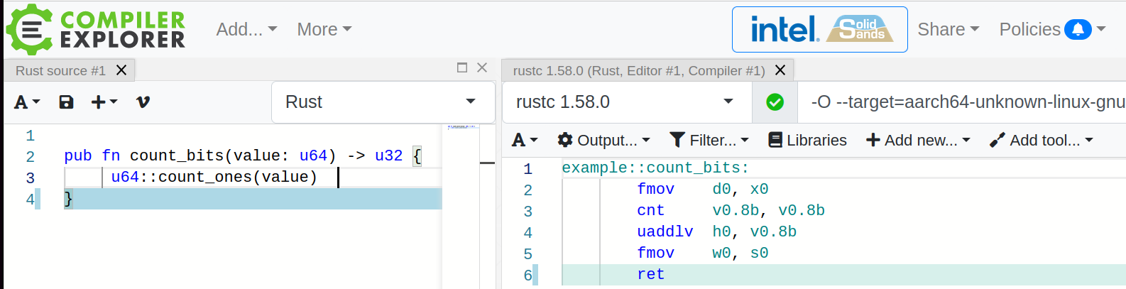 Compiler Explorer targeting ARM | blog frehberg